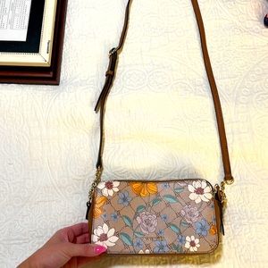 Fun and cute floral Nine West side body bag
